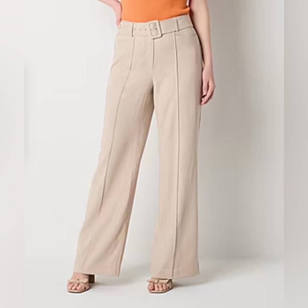 Worthington Womens  Pintuck Flare Pants / Straight Leg/Size:16P